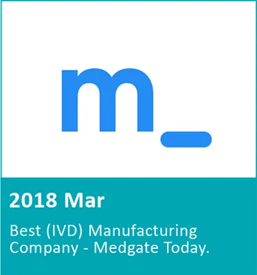 2018 Mar – Best IVD Manufacturing Company - Medgate Today