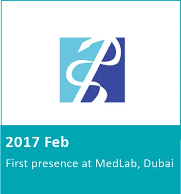 2017 Feb – First presence at MedLab, Dubai